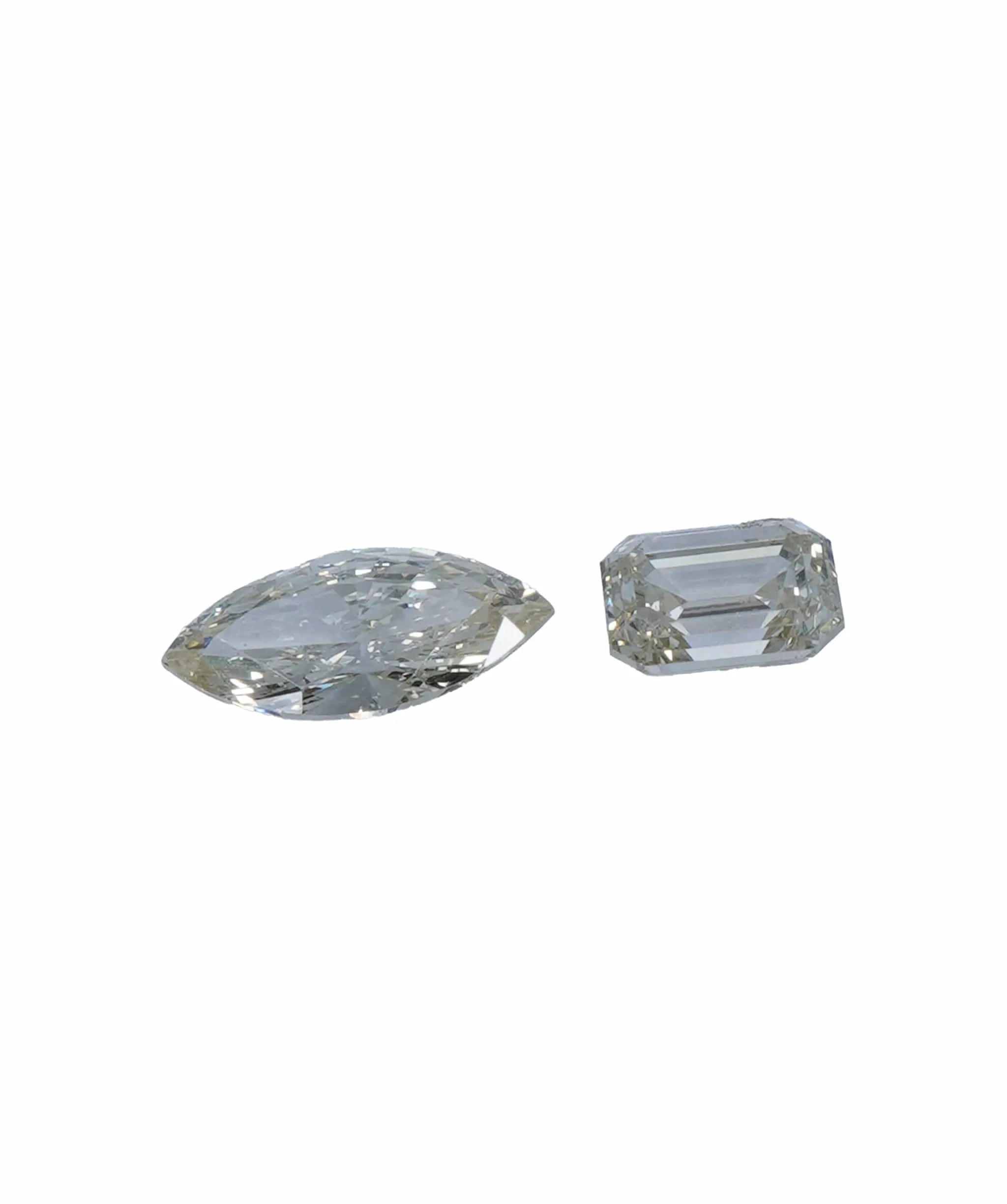 0.48 ct MARQUISE & EMERALD NATURAL LIGHT GREEN DIAMOND SET OF 2 ANL-S20-38