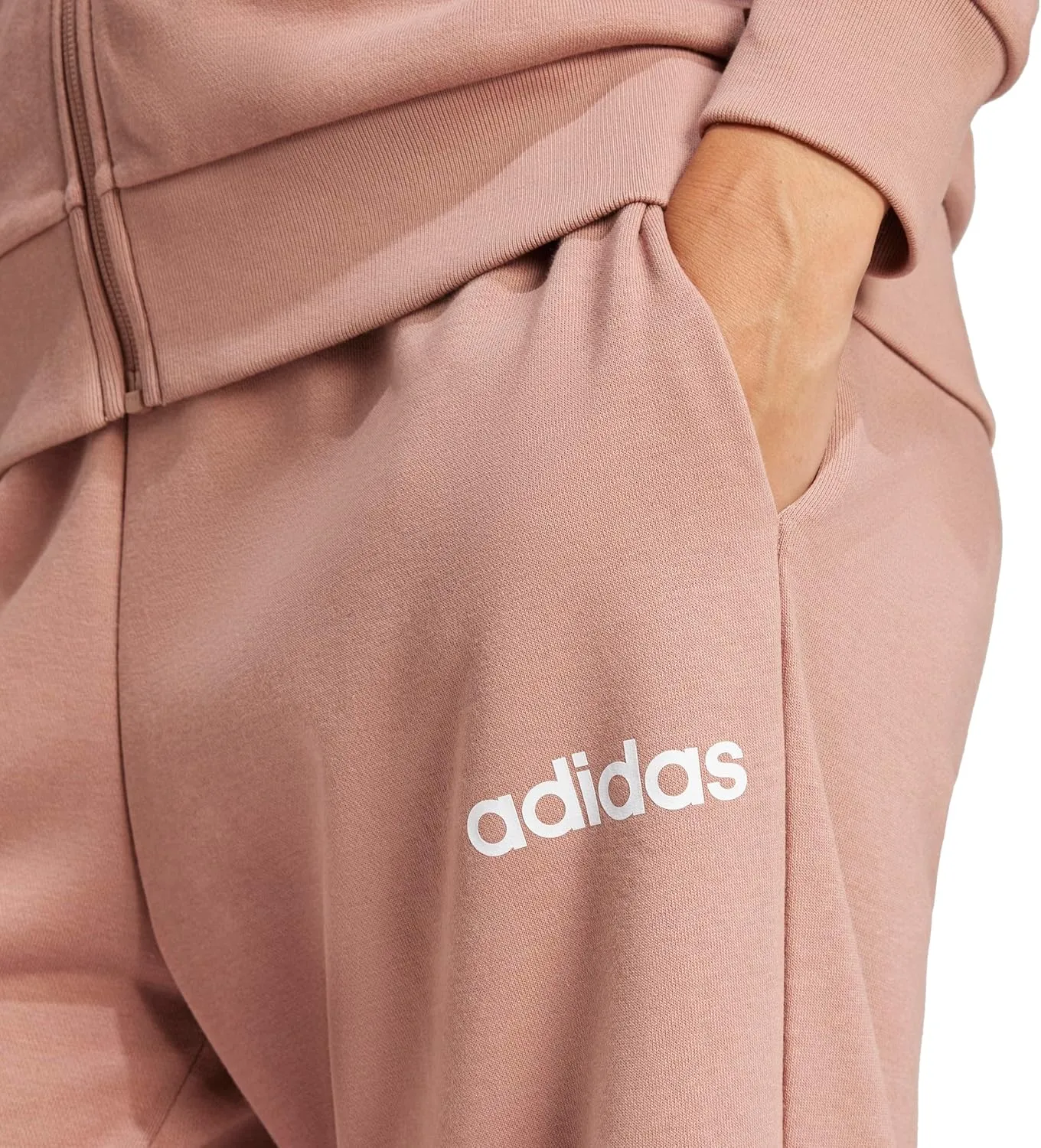 adidas Women's Essentials Linear French Terry Cuffed Pants