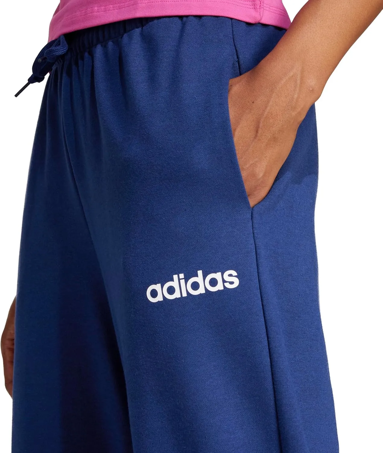 adidas Women's Essentials Linear French Terry Cuffed Pants