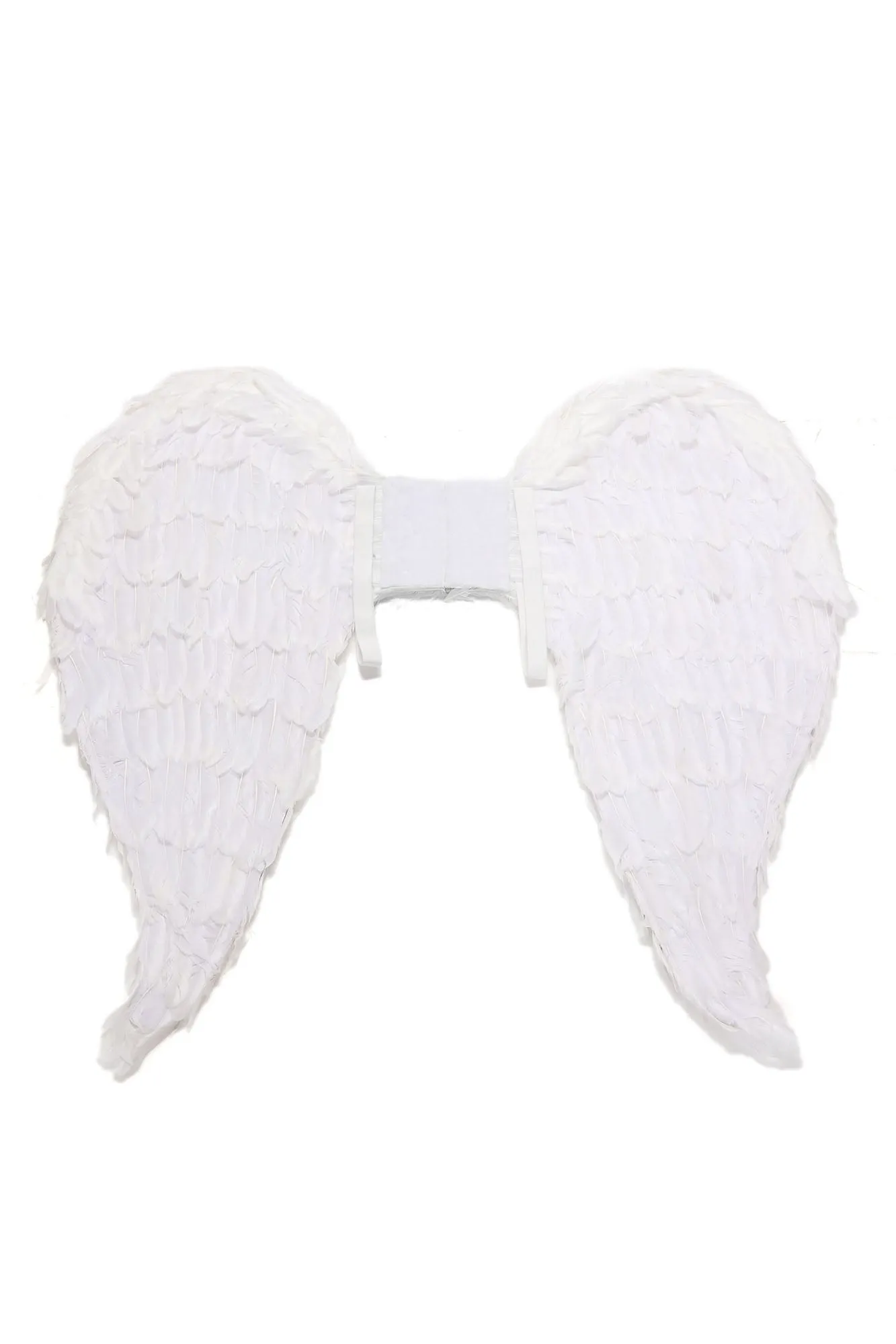 Angel Face Feather Wings - White
