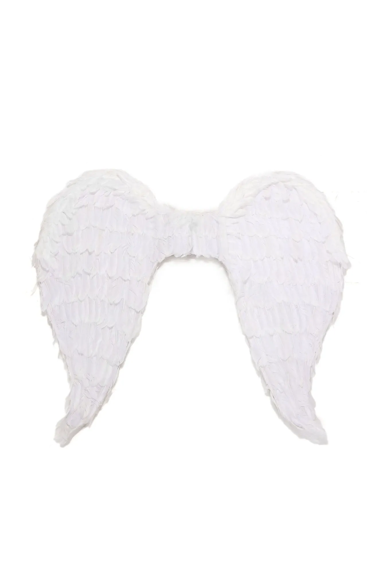 Angel Face Feather Wings - White