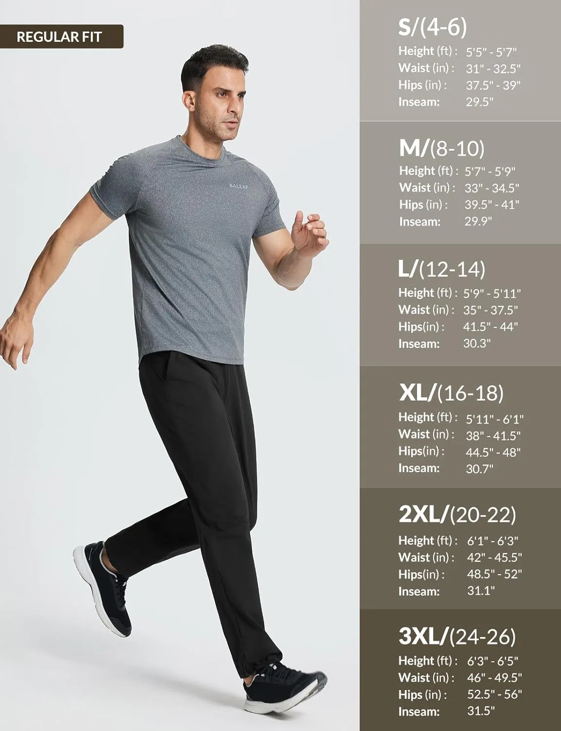 baleaf Men's Sweatpants Casual Lounge Cotton Pajama Yoga Pants Open Bottom Straight Leg Male Sweat Pants with Pockets