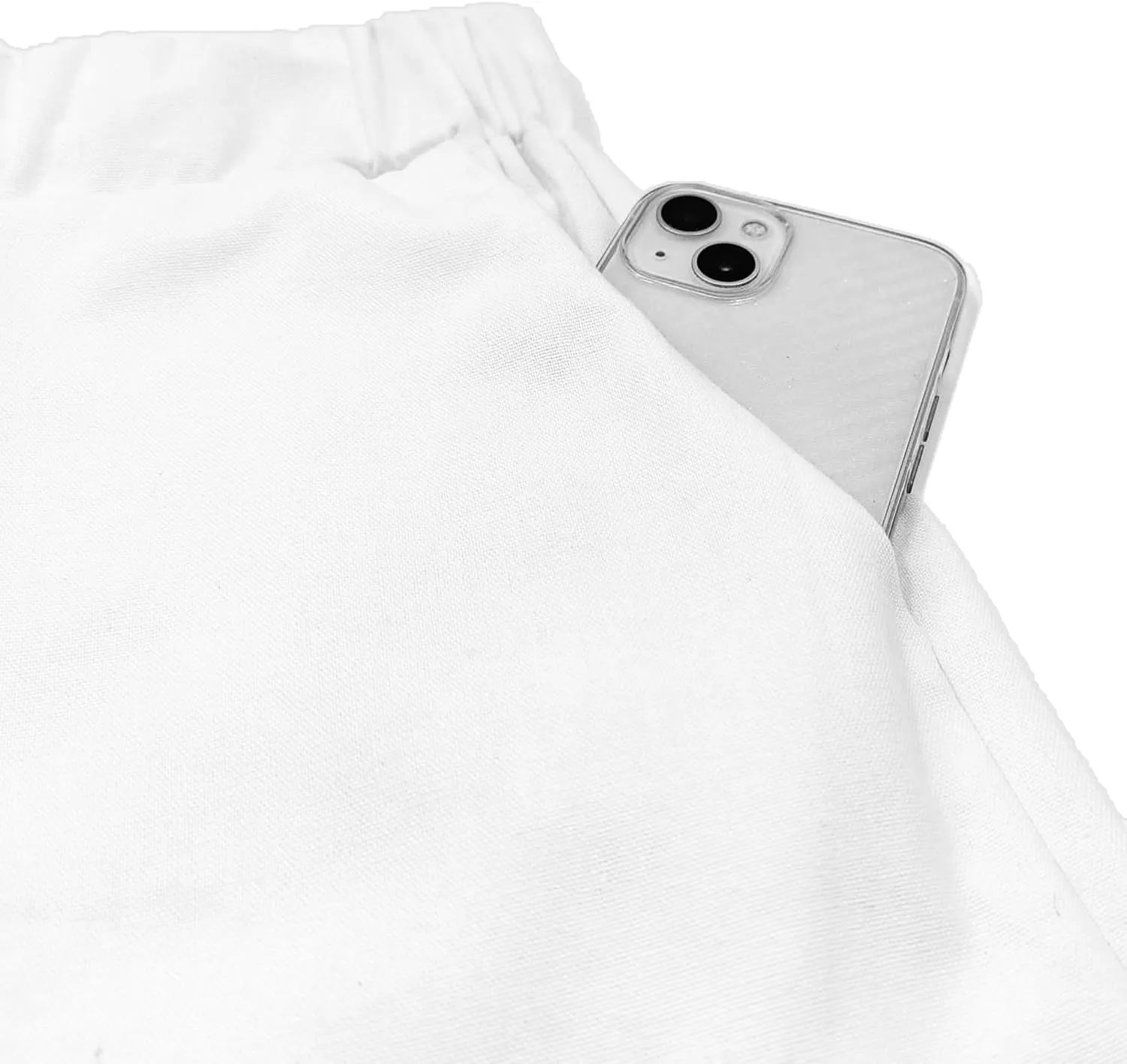 BIRW 2025 Summer Women Linen Pants with Pockets High Waist Comfy White Gauze Pants Casual Lightweight Loose Trousers