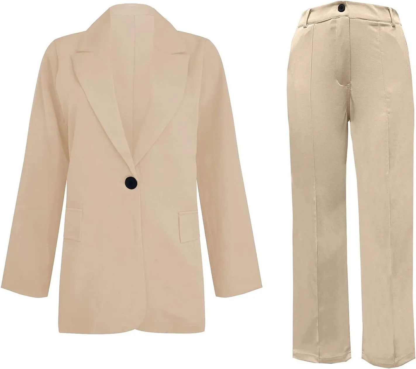 Blazer Sets Women 2 Piece Outfits Dressy Pant/Blazer Casual Wide Leg Pants Fashion Blazer Jacket Plus Size Pant Suits