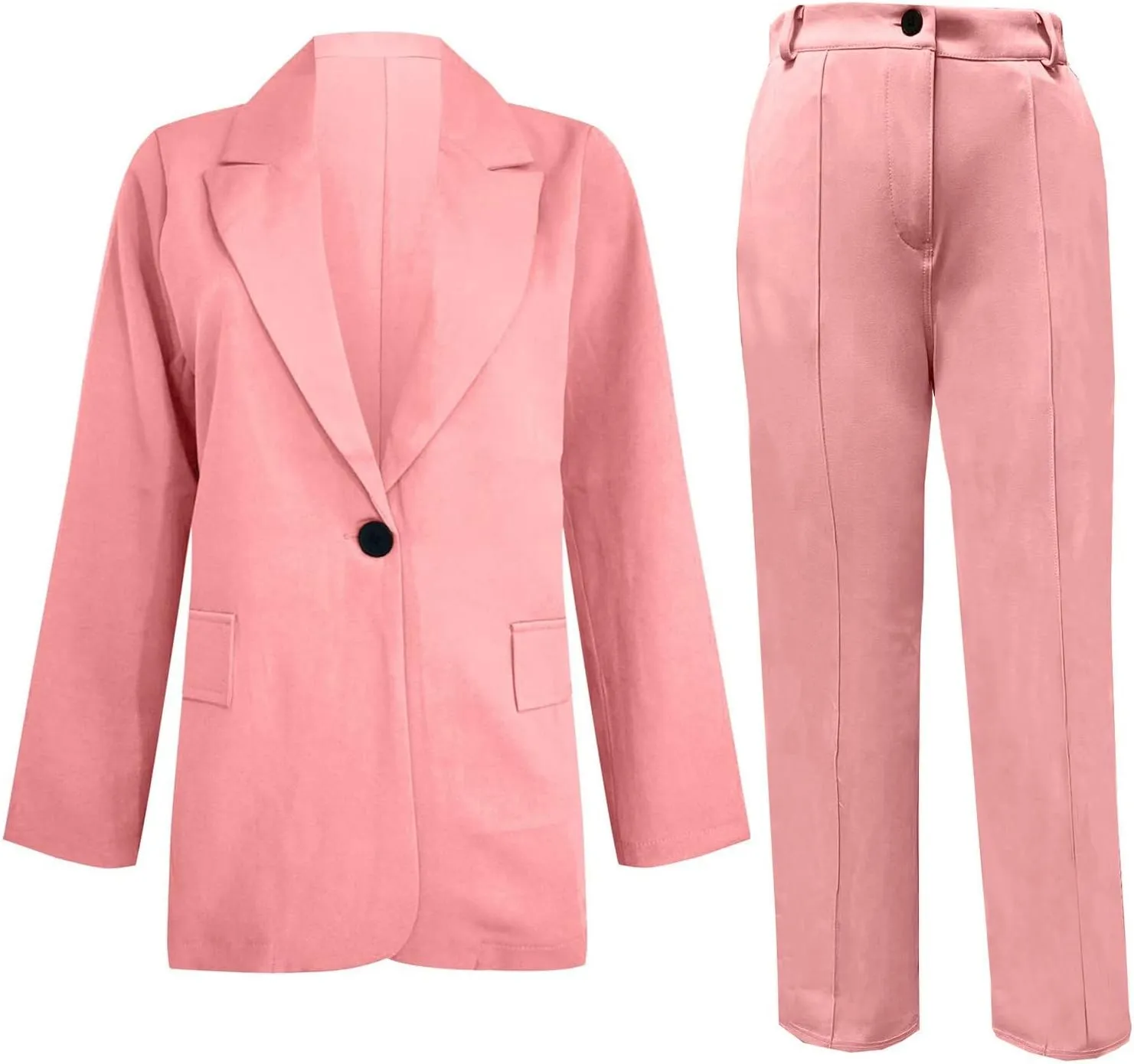 Blazer Sets Women 2 Piece Outfits Dressy Pant/Blazer Casual Wide Leg Pants Fashion Blazer Jacket Plus Size Pant Suits