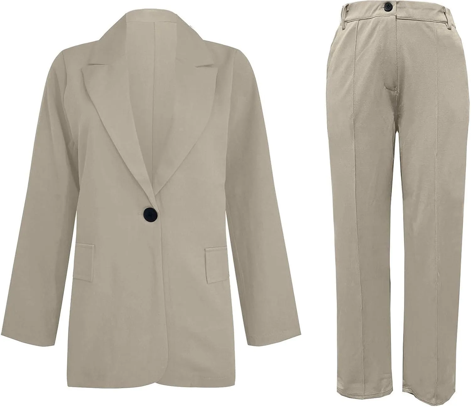 Blazer Sets Women 2 Piece Outfits Dressy Pant/Blazer Casual Wide Leg Pants Fashion Blazer Jacket Plus Size Pant Suits