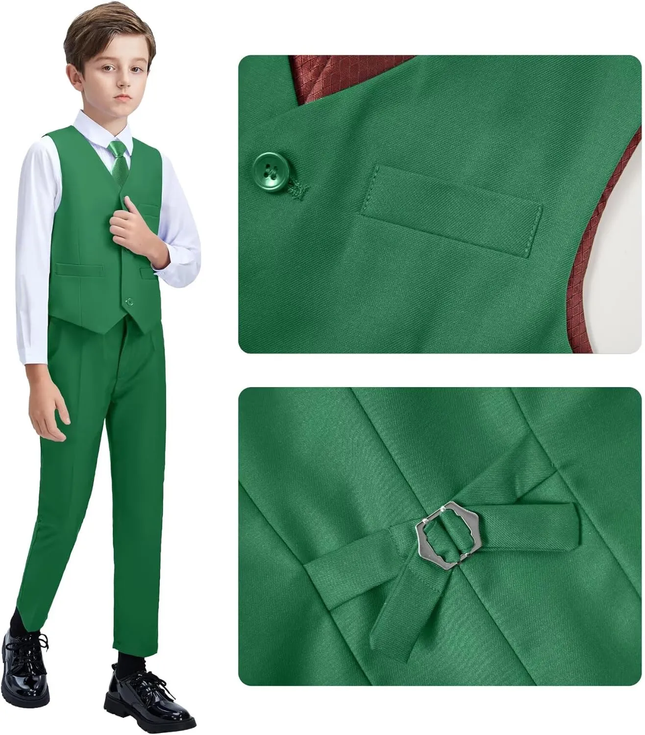 Boys Suit Kids Suits Tuxedo for Boys Toddler Vest Pants Set Ring Bearer Outfit Dress Clothes