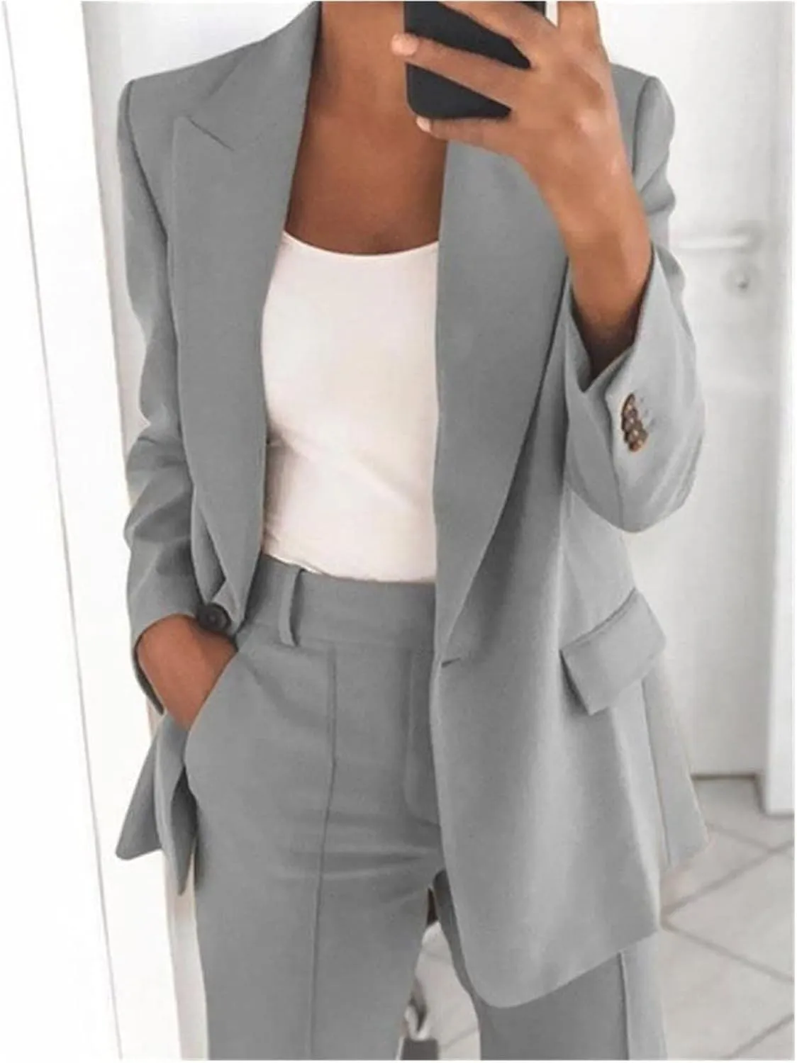 Business Casual Suits Women 2 Piece Work Outfits Business Casual Clothes Sets Suits for Work Professional Blazer Sets