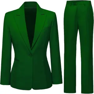 Business Women Suit Set One Button Womens Suits 2 Piece Set Professional Pant Suits for Women