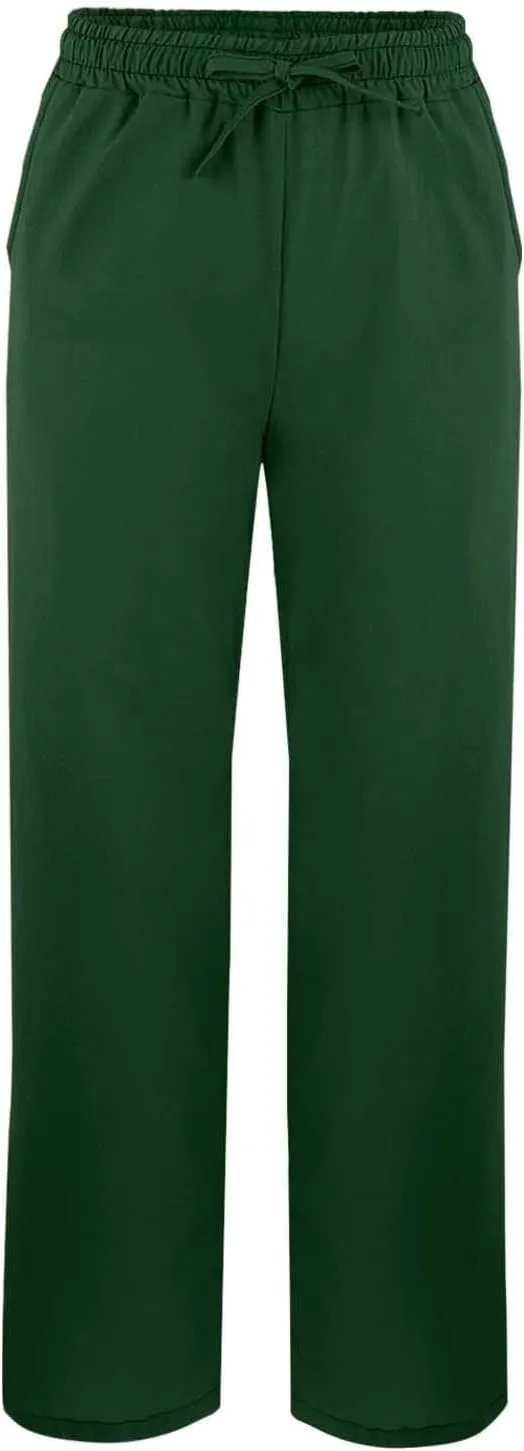 Capris Linen Pants for Women 2025 Summer High Waist Elastic Straight Leg Lounge Pant Lightweight Beach Trousers