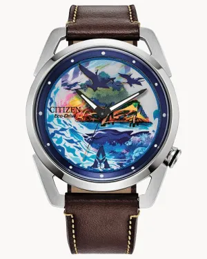 Citizen Avatar Pandora Blue Dial Leather Strap Watch AW2060-02W