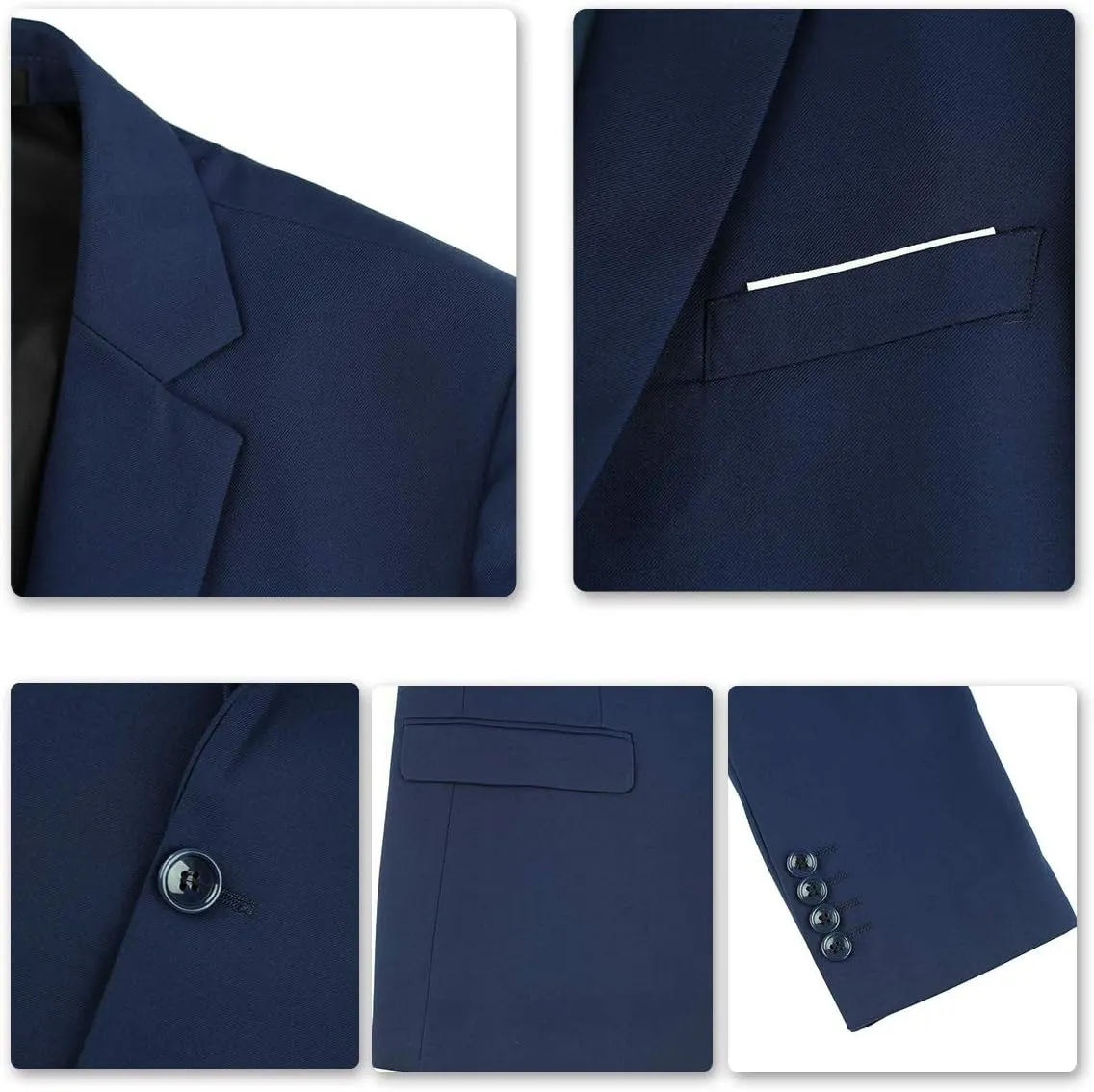 Cloudstyle Men's 2-Piece Suits Slim Fit 2 Button Dress Suit Jacket Blazer & Pants Set