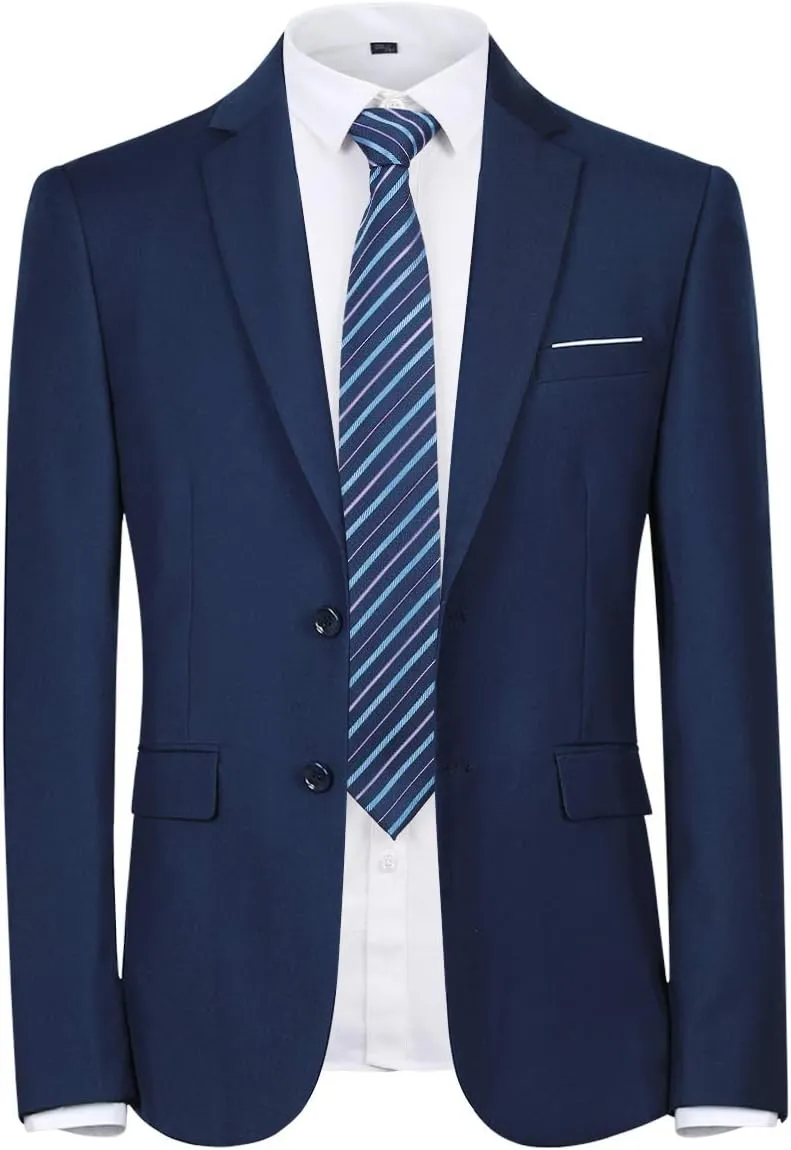 Cloudstyle Men's 2-Piece Suits Slim Fit 2 Button Dress Suit Jacket Blazer & Pants Set