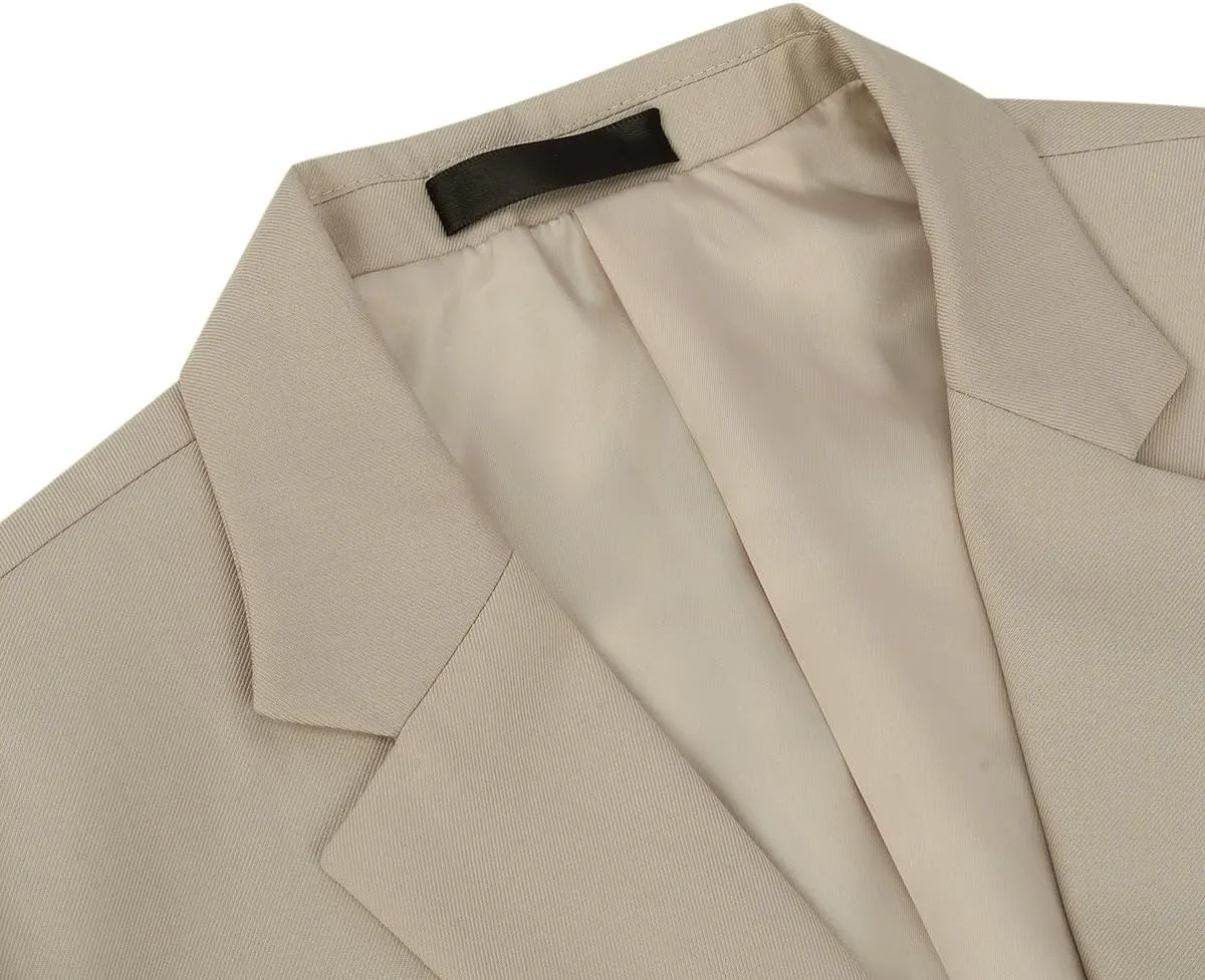 Cloudstyle Men's 2-Piece Suits Slim Fit 2 Button Dress Suit Jacket Blazer & Pants Set
