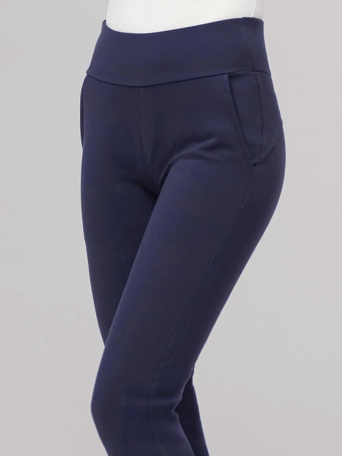 Conceited Dress Pants for Women with Pockets - Stretch Ponte Fabric - Wear to Work - Tummy Control (Available in Plus Size)