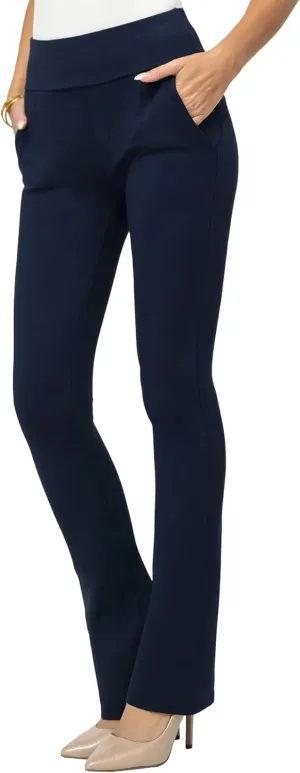 Conceited Dress Pants for Women with Pockets - Stretch Ponte Fabric - Wear to Work - Tummy Control (Available in Plus Size)