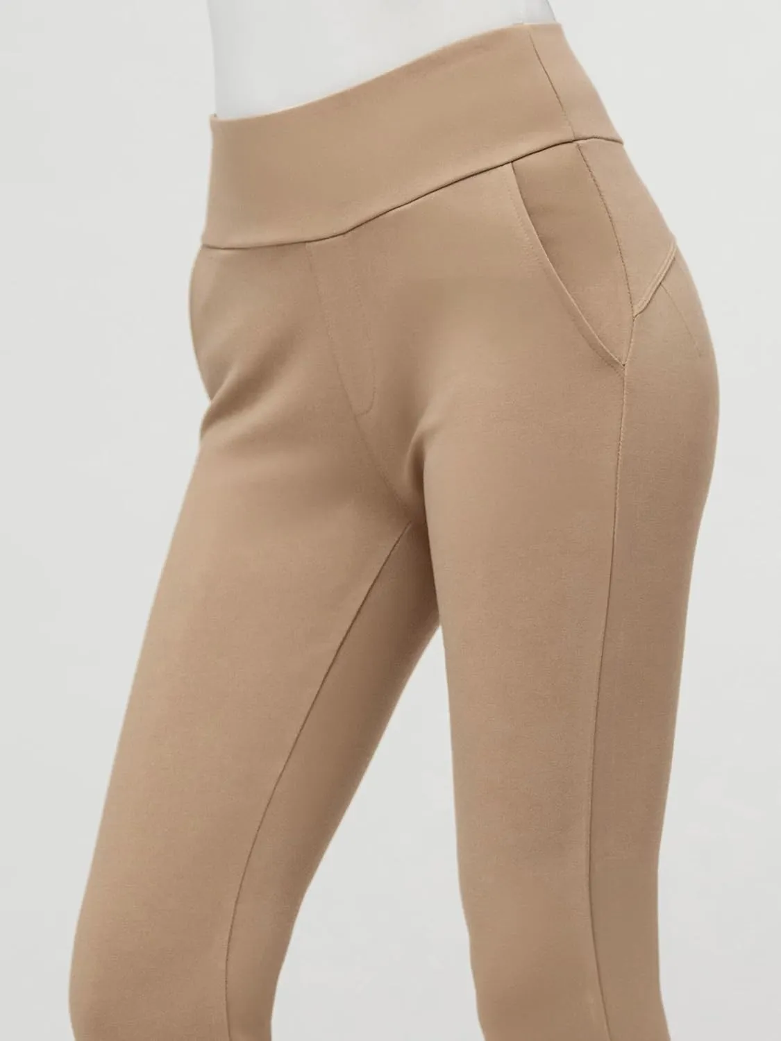 Conceited Dress Pants for Women with Pockets - Stretch Ponte Fabric - Wear to Work - Tummy Control (Available in Plus Size)
