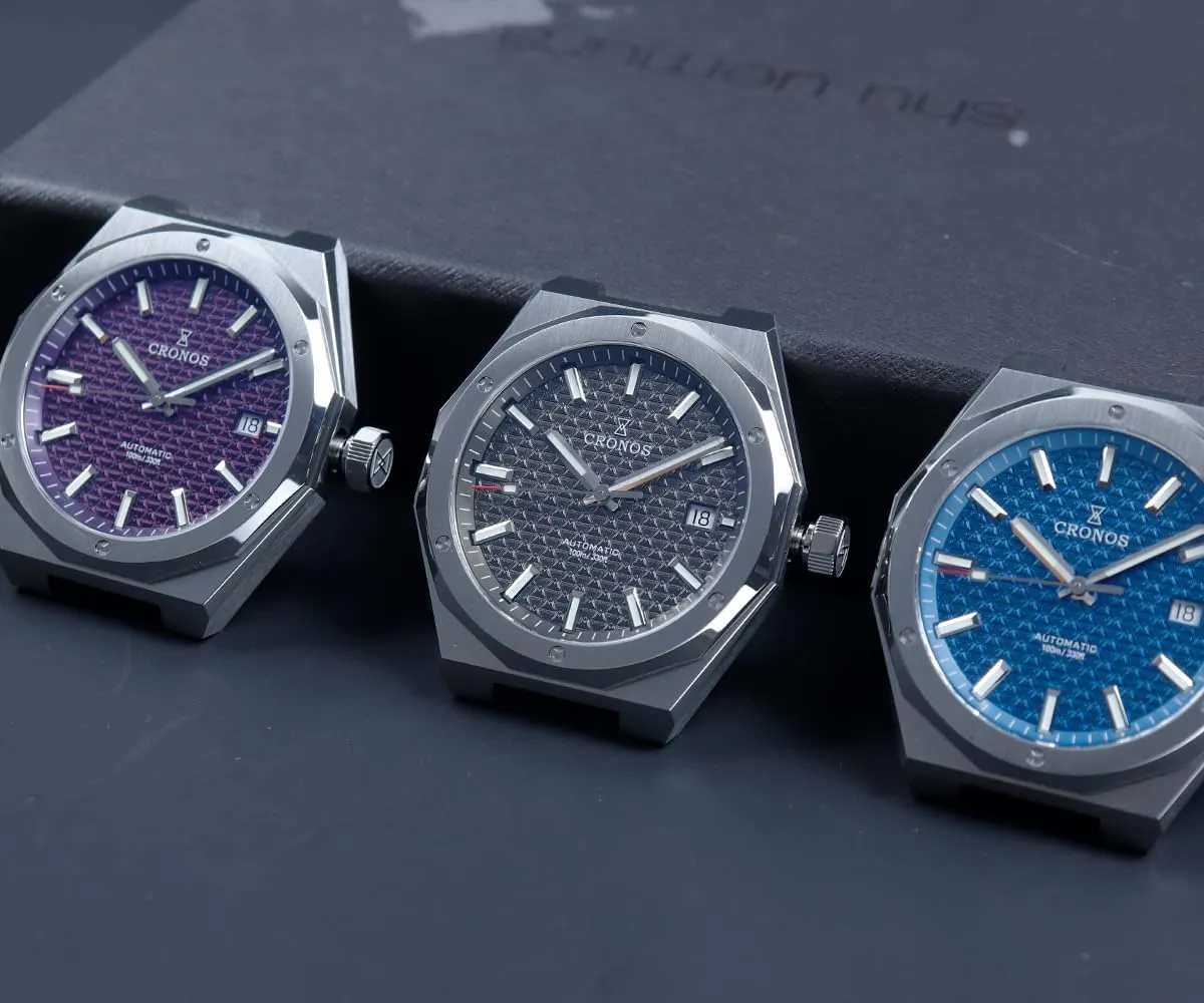 Cronos L6028 Automatic Men's Watch - PT5000 Movement 39mm Sapphire Crystal 100M Water Resistant