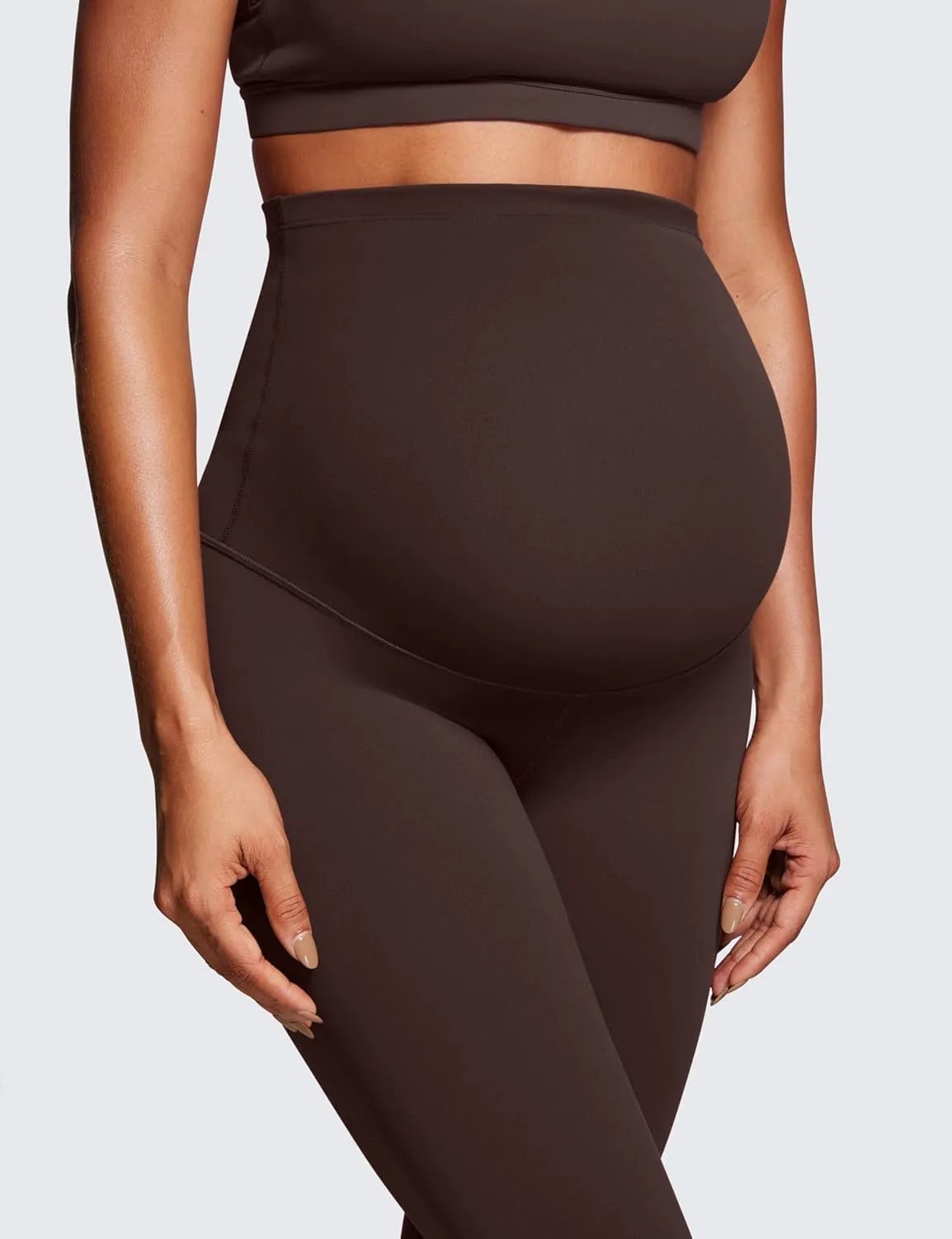 CRZ YOGA Butterluxe Extra Long Maternity Leggings for Tall Women 30'' Workout Yoga Lounge Pants Over The Belly Pregnancy Soft