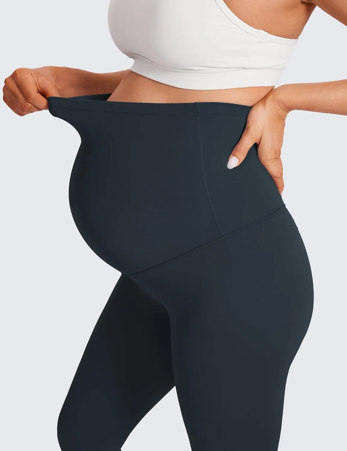 CRZ YOGA Butterluxe Extra Long Maternity Leggings for Tall Women 30'' Workout Yoga Lounge Pants Over The Belly Pregnancy Soft