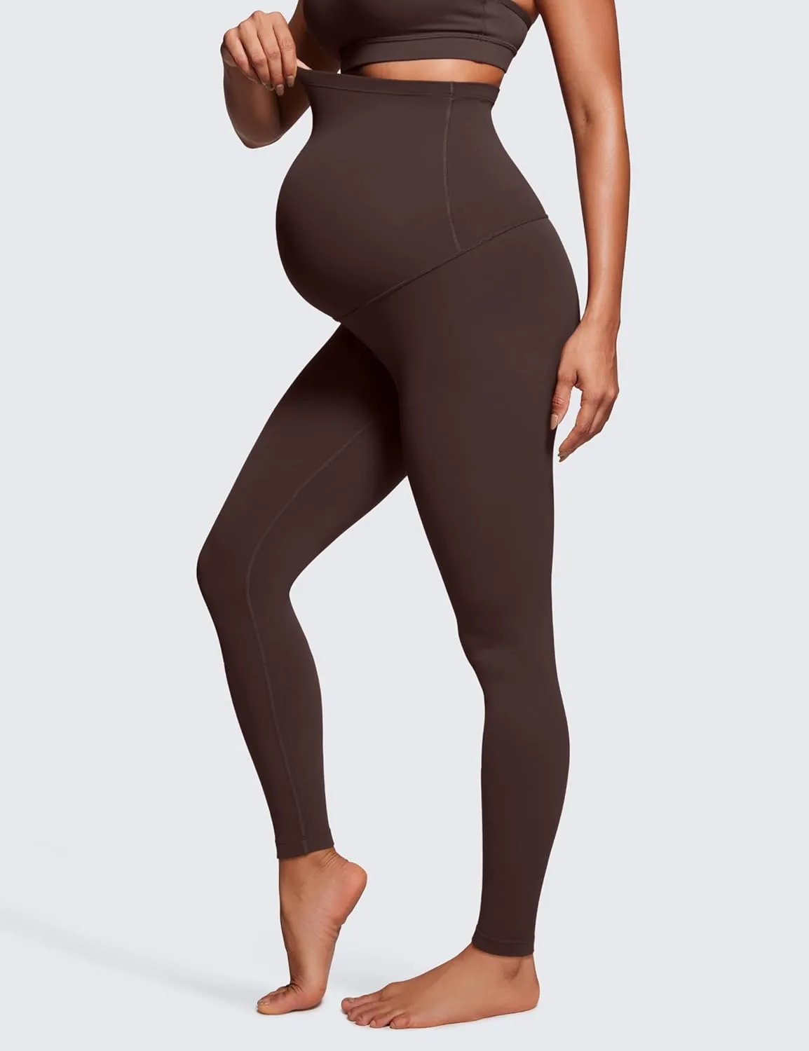 CRZ YOGA Butterluxe Extra Long Maternity Leggings for Tall Women 30'' Workout Yoga Lounge Pants Over The Belly Pregnancy Soft