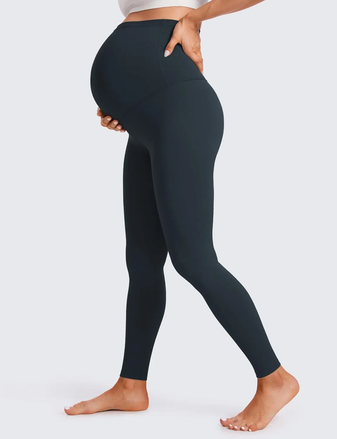 CRZ YOGA Butterluxe Extra Long Maternity Leggings for Tall Women 30'' Workout Yoga Lounge Pants Over The Belly Pregnancy Soft