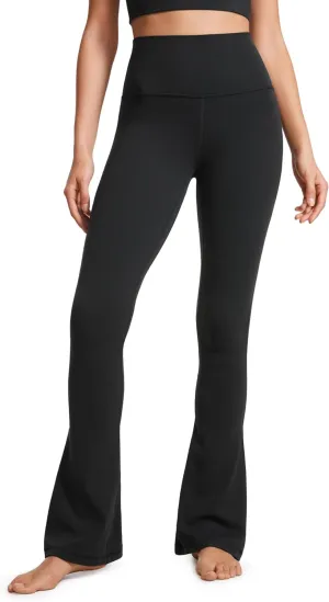 CRZ YOGA Butterluxe High Waist Mini Flared Leggings for Women 30" / 31.5" - Bootcut Yoga Pants with Pocket Casual Lounge