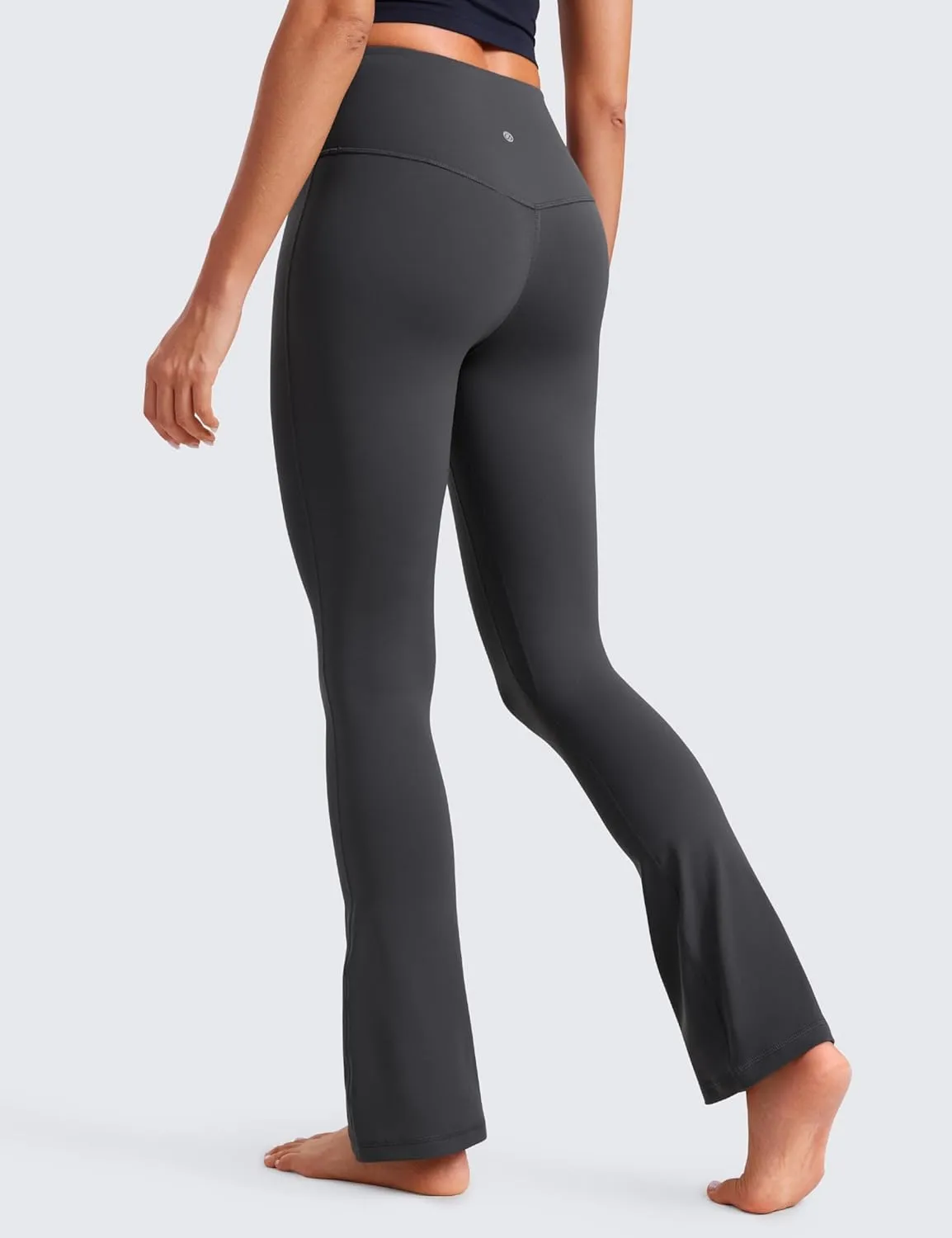 CRZ YOGA Butterluxe High Waist Mini Flared Leggings for Women 30" / 31.5" - Bootcut Yoga Pants with Pocket Casual Lounge