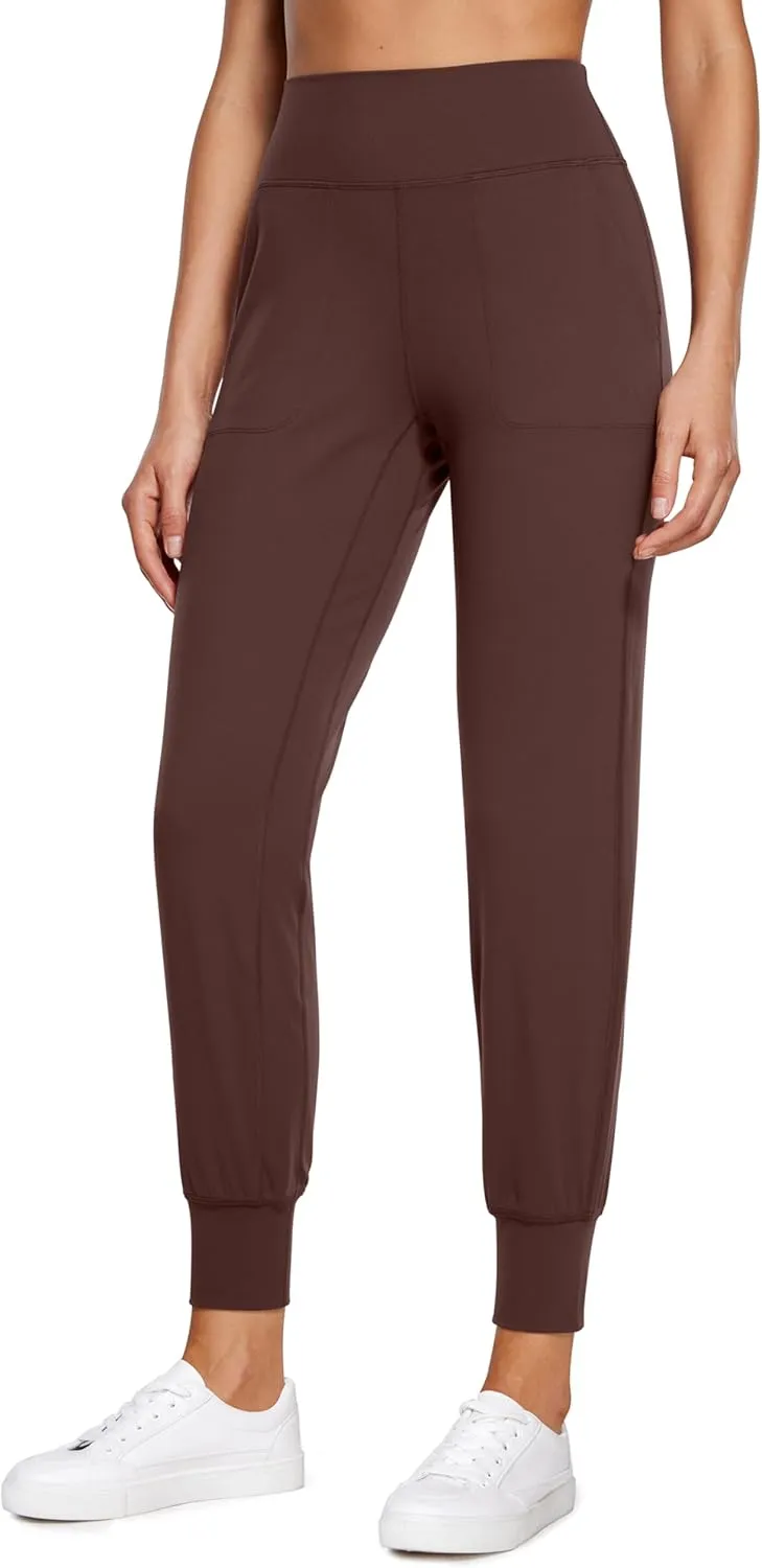 CRZ YOGA Butterluxe High Waisted Joggers for Women 27" - Buttery Soft Yoga Lounge Workout Leggings Pants with Pockets