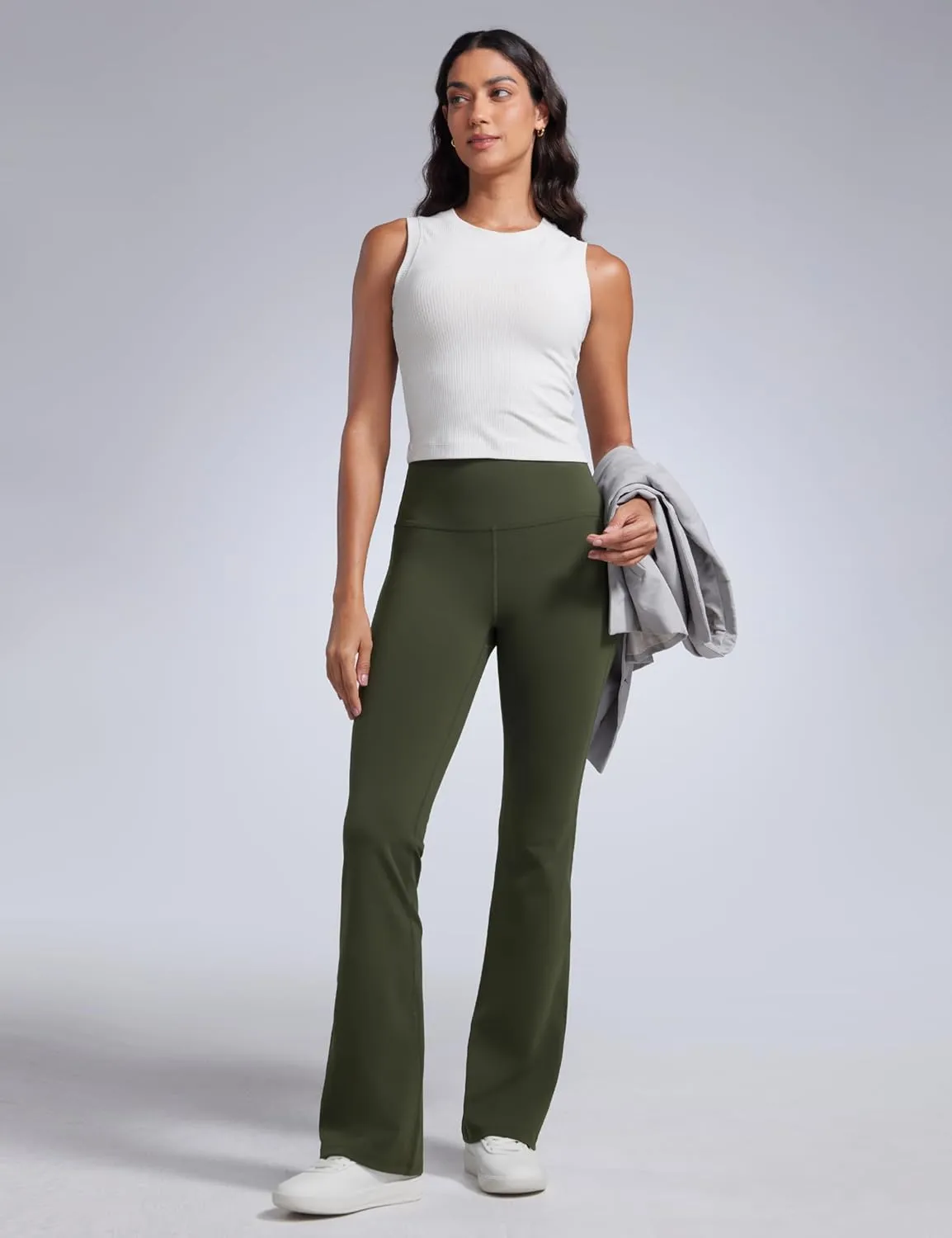 CRZ YOGA Women Butterbreeze High Waist Flare Pants 32'' - Casual Yoga Dress Bootcut Wide Leg