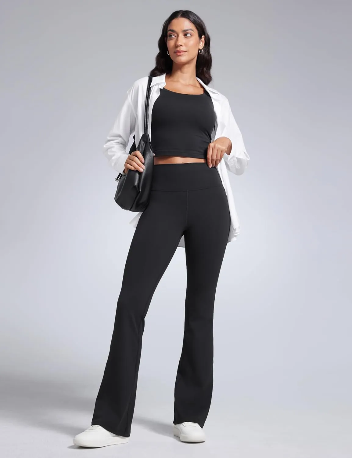 CRZ YOGA Women Butterbreeze High Waist Flare Pants 32'' - Casual Yoga Dress Bootcut Wide Leg