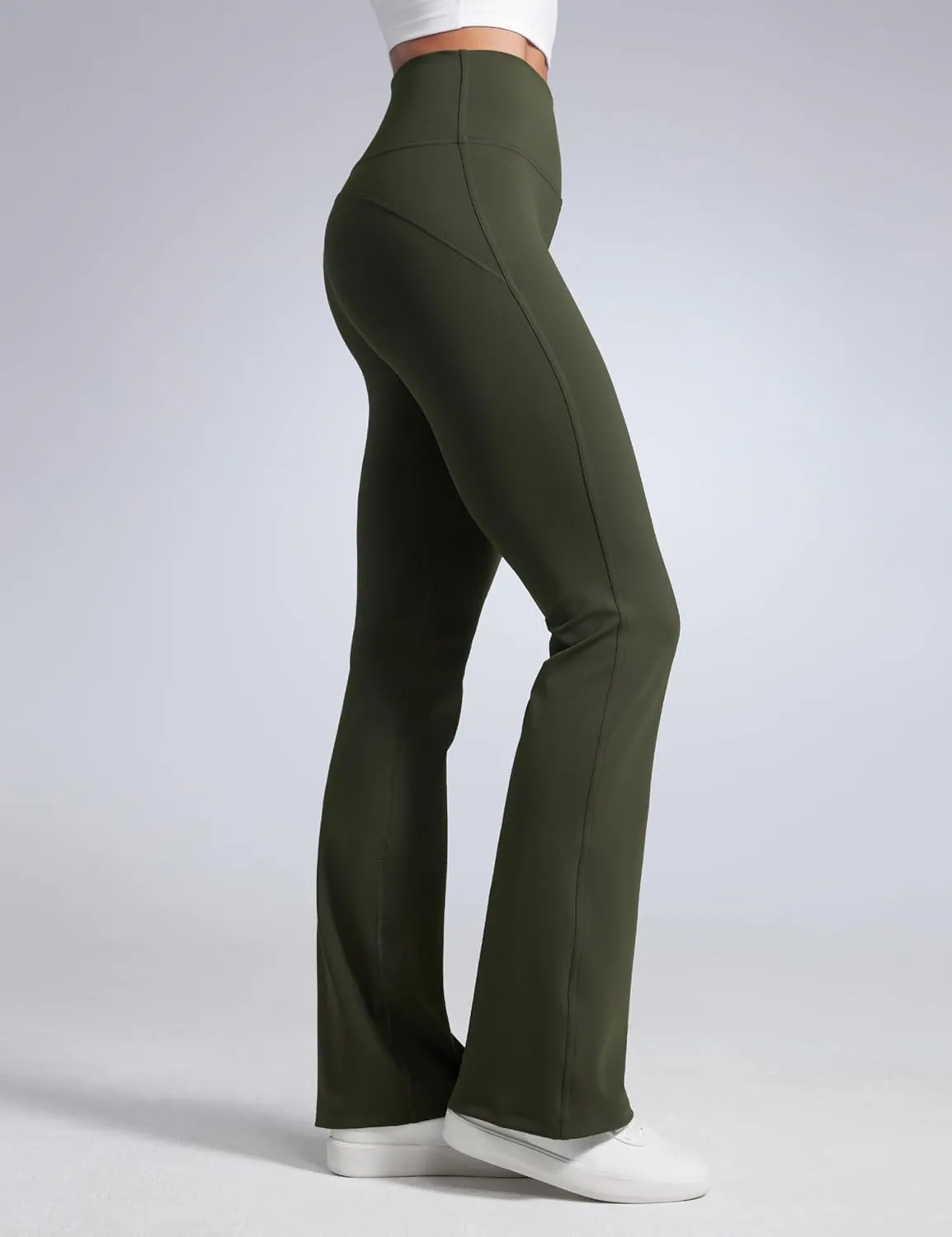 CRZ YOGA Women Butterbreeze High Waist Flare Pants 32'' - Casual Yoga Dress Bootcut Wide Leg