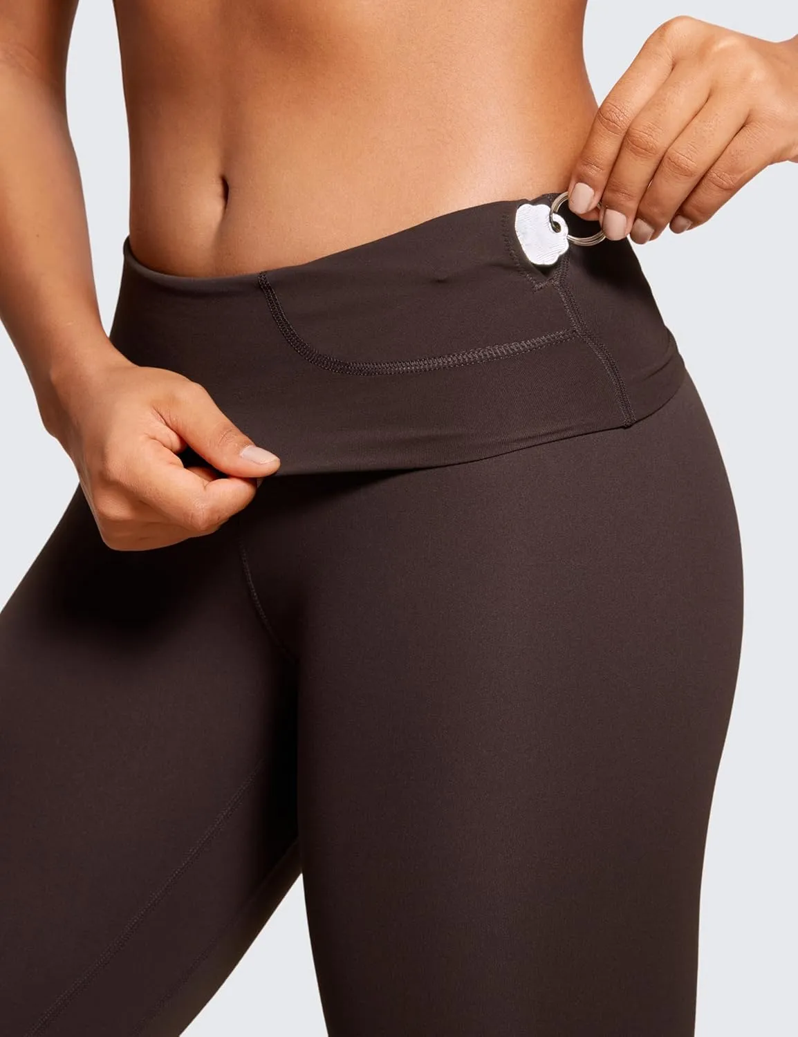 CRZ YOGA Women's Butterluxe Super High Waisted Workout Leggings 28 Inches -Over Belly Buttery Soft Full Length Yoga Pants
