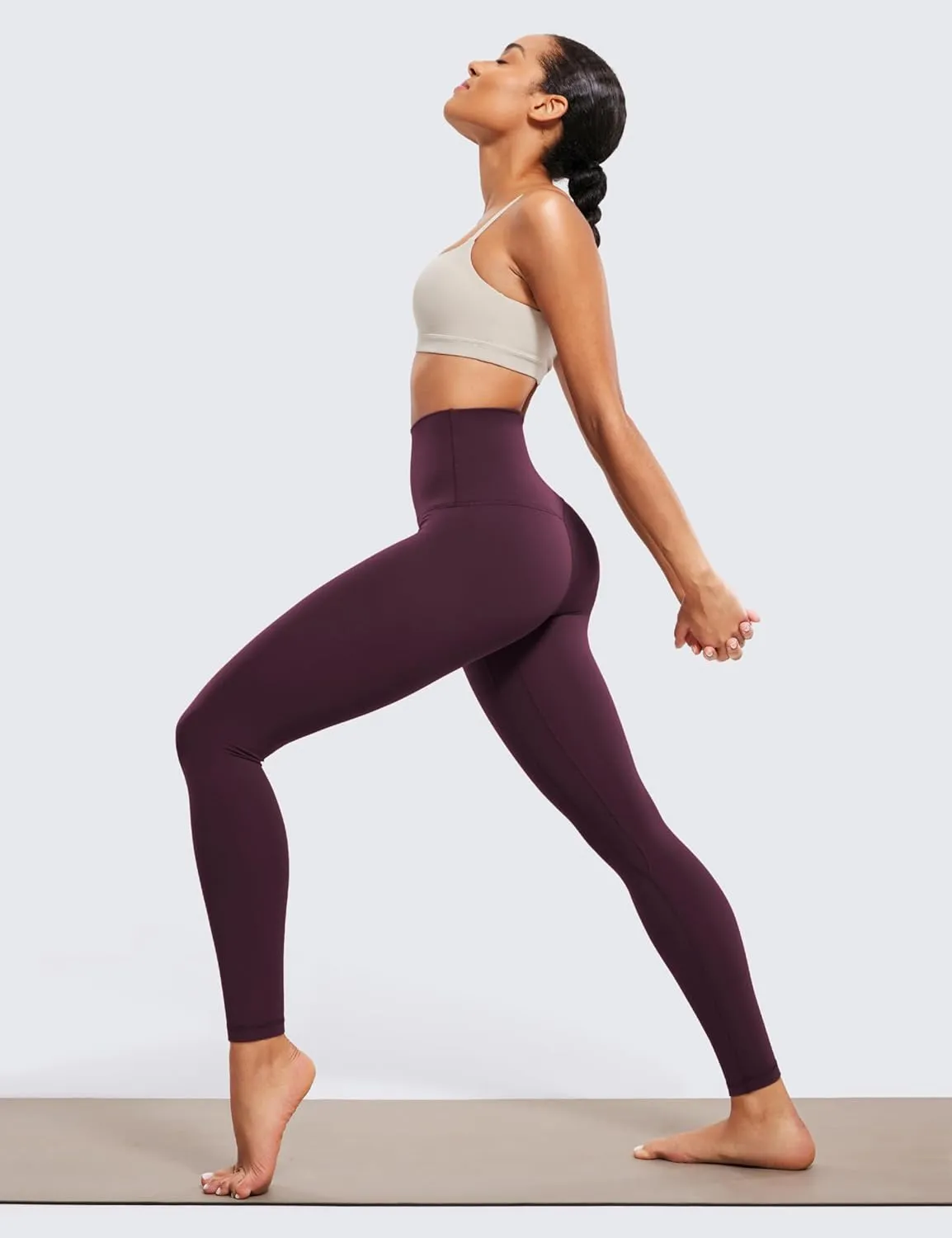CRZ YOGA Women's Butterluxe Super High Waisted Workout Leggings 28 Inches -Over Belly Buttery Soft Full Length Yoga Pants