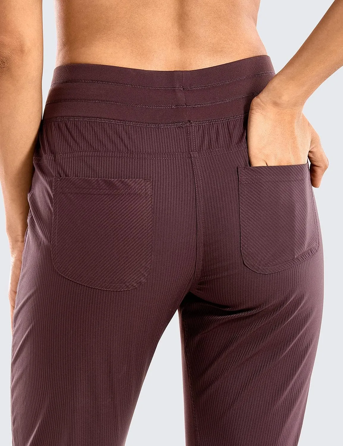 CRZ YOGA Womens Casual 7/8 Pants 25"- Lightweight Workout Outdoor Athletic Track Travel Lounge Joggers Pockets