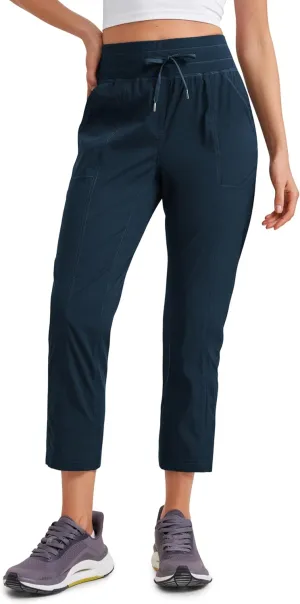 CRZ YOGA Womens Casual 7/8 Pants 25"- Lightweight Workout Outdoor Athletic Track Travel Lounge Joggers Pockets