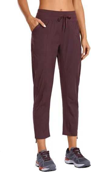 CRZ YOGA Womens Casual 7/8 Pants 25"- Lightweight Workout Outdoor Athletic Track Travel Lounge Joggers Pockets