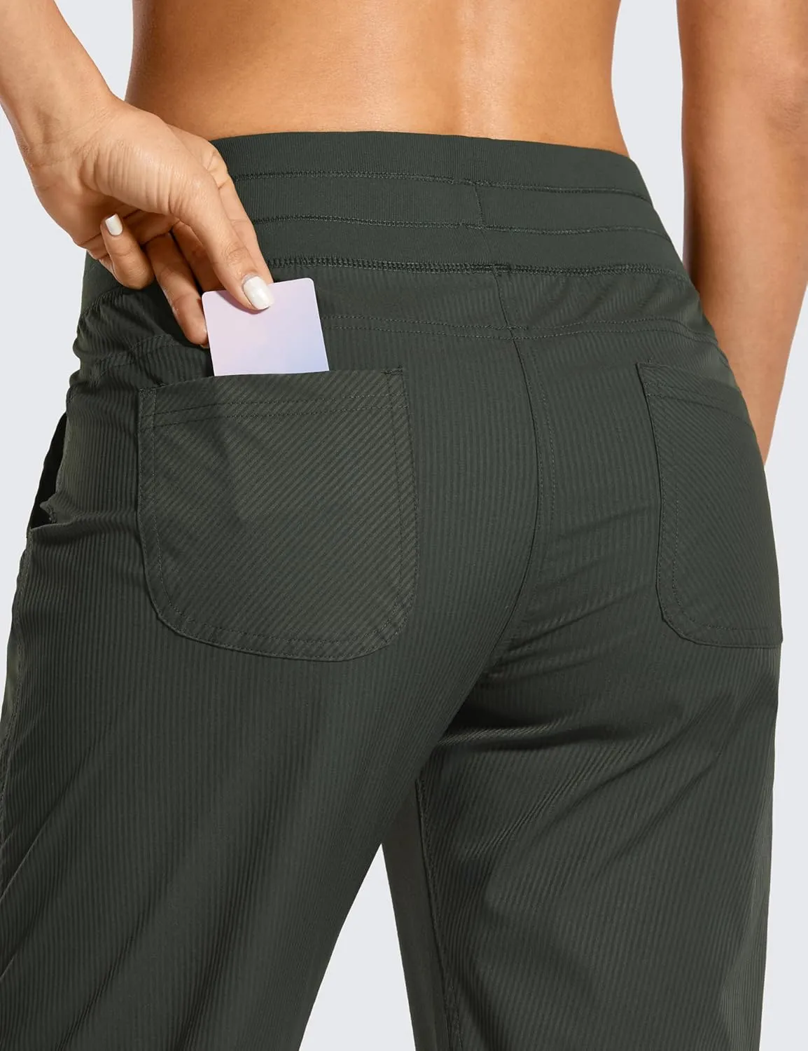 CRZ YOGA Womens Casual 7/8 Pants 25"- Lightweight Workout Outdoor Athletic Track Travel Lounge Joggers Pockets
