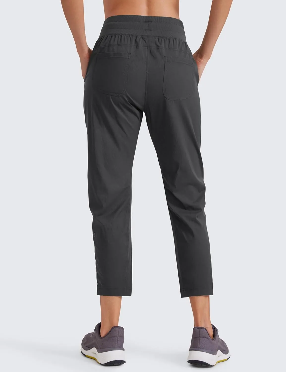 CRZ YOGA Womens Casual 7/8 Pants 25"- Lightweight Workout Outdoor Athletic Track Travel Lounge Joggers Pockets
