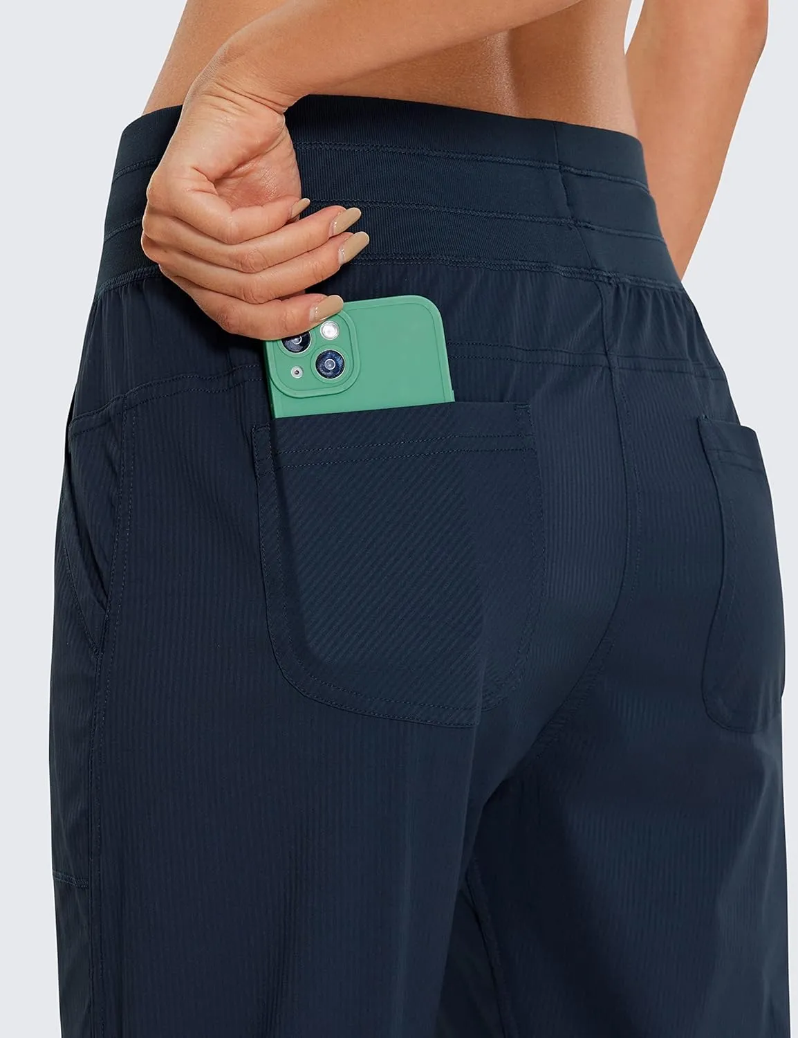 CRZ YOGA Womens Casual 7/8 Pants 25"- Lightweight Workout Outdoor Athletic Track Travel Lounge Joggers Pockets