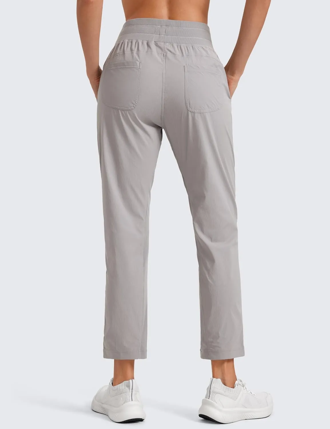 CRZ YOGA Womens Casual 7/8 Pants 27" - Lightweight Workout Outdoor Athletic Track Travel Lounge Joggers Pockets