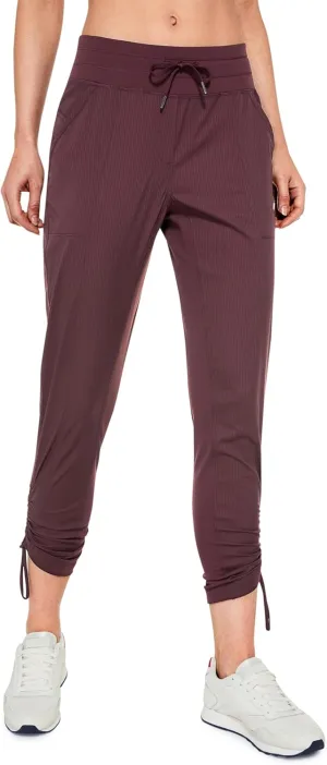 CRZ YOGA Womens Casual 7/8 Pants 27" - Lightweight Workout Outdoor Athletic Track Travel Lounge Joggers Pockets