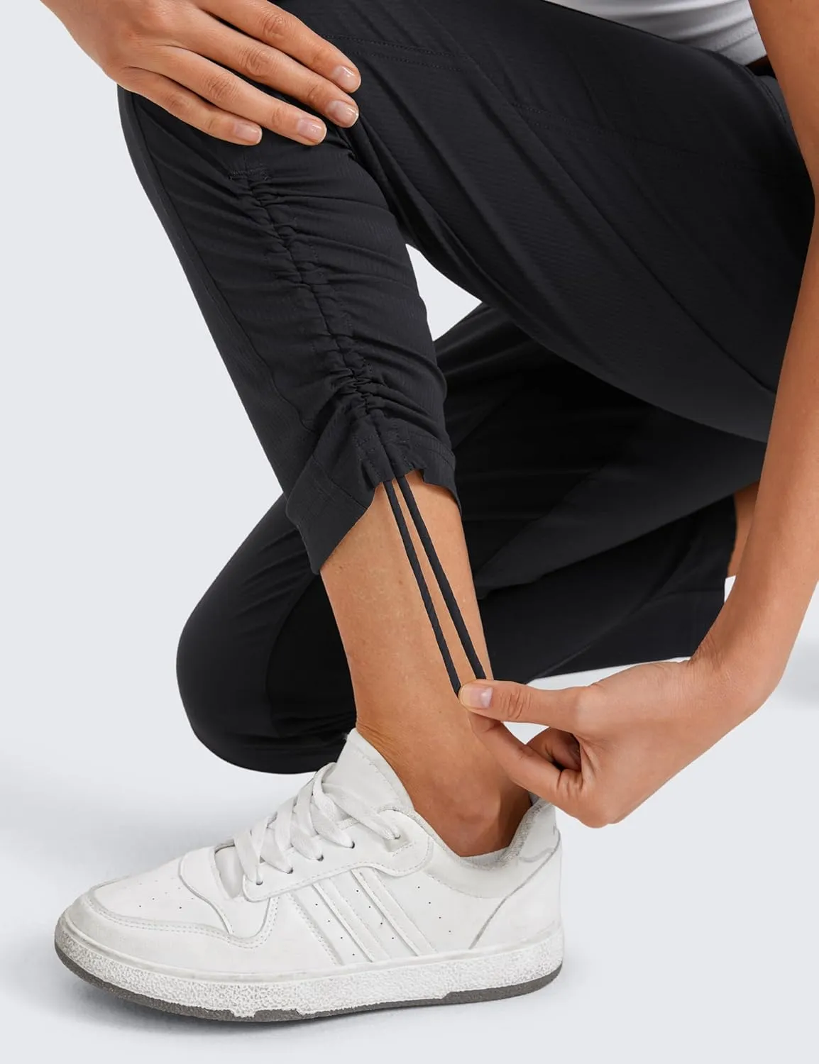 CRZ YOGA Womens Casual 7/8 Pants 27" - Lightweight Workout Outdoor Athletic Track Travel Lounge Joggers Pockets