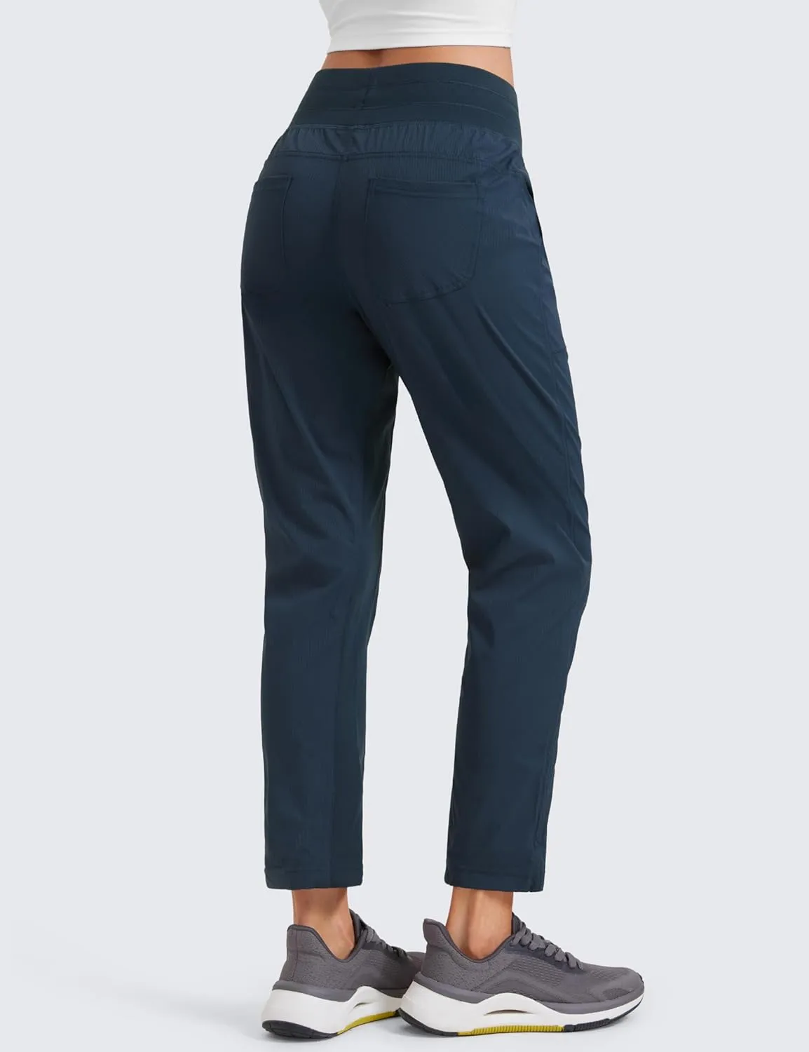 CRZ YOGA Womens Casual 7/8 Pants 27" - Lightweight Workout Outdoor Athletic Track Travel Lounge Joggers Pockets