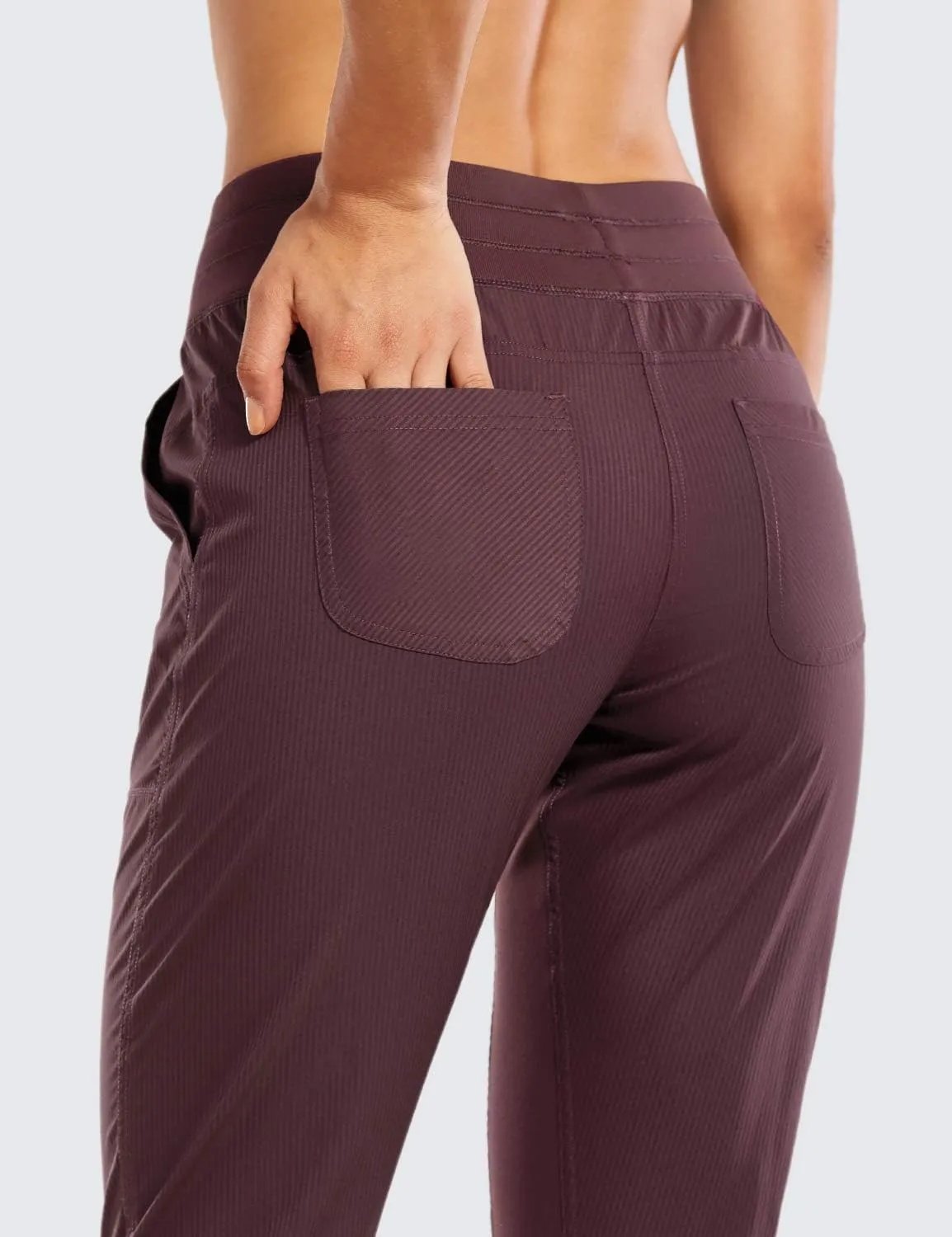 CRZ YOGA Womens Casual 7/8 Pants 27" - Lightweight Workout Outdoor Athletic Track Travel Lounge Joggers Pockets