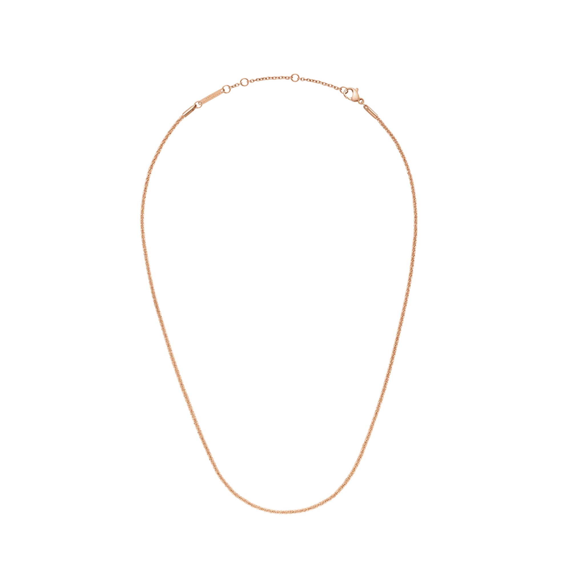 Daniel Wellington Elan Twisted Chain Necklace Short Rose Gold