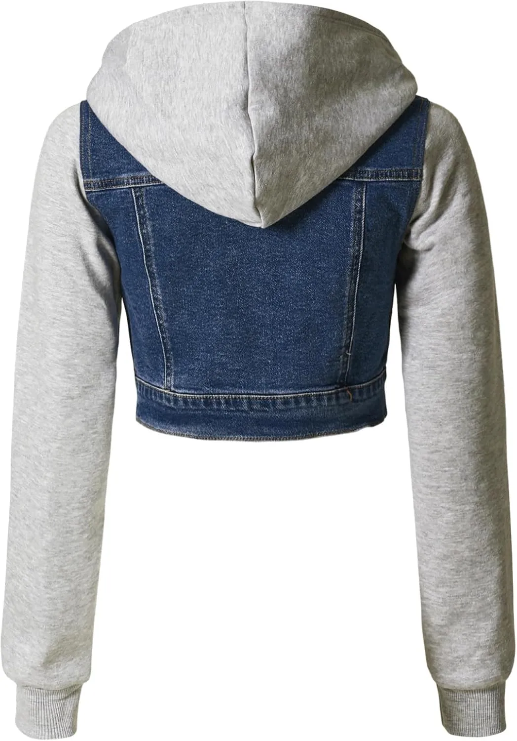Design by Olivia Women's Classic Casual Hooded Denim Jacket