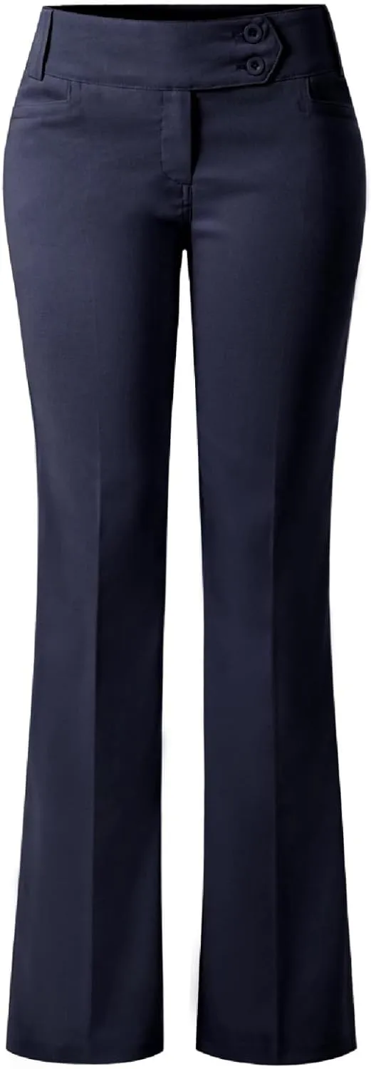Design by Olivia Women's Ultra Stretch Comfy Millennium Bootcut Dress Pants Work Business Office Trousers