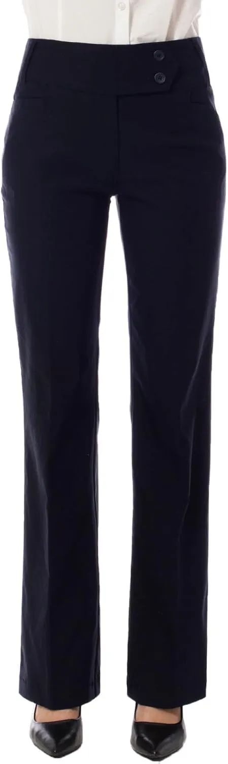 Design by Olivia Women's Ultra Stretch Comfy Millennium Bootcut Dress Pants Work Business Office Trousers