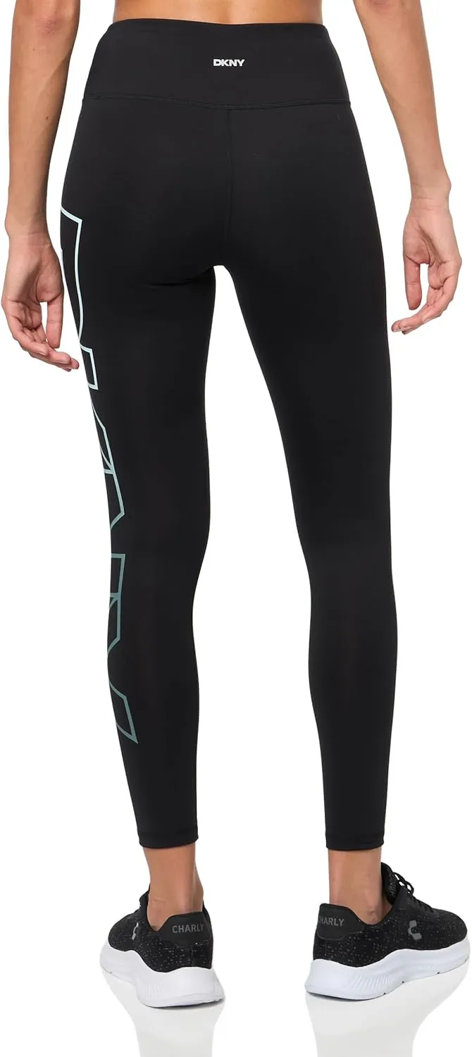 DKNY Women's Exploded Logo High Waist Balance Compression Legging